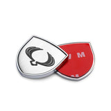 2pcs 39x39mm Ssang Yong Shield Metal Car Window Sticker Emblem Badge Decal