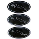 Jaguar Elliptical Metal Car Window Sticker Emblem Badge Decal