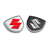 2pcs 39x39mm Suzuki Shield Metal Car Window Sticker Emblem Badge Decal