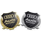 Audi Metal Carbon Fiber Car Rear Sticker Shield Trunk Emblem Badge Decal