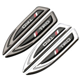 2pcs Toyota TRD Logo Metal Car Side Fender Emblem Sticker Decal