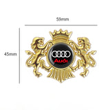 Audi Sline Double Lion Metal Car Rear Sticker Auto Window Emblem Badge Decal