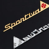 Alfa Romeo Sportiva Clover Logo Metal Car Side Body Sticker Decal Emblem Badge