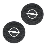 2pcs/set Opel Logo PVC Waterproof Car Water Coaster