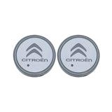 2pcs Citroen Logo Car Water Coasters 7-color LED Light Cup Mat Holder