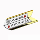 2pcs Dodge Metal Car Side Fender Sticker Emblem Badge Decal