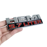 Dodge HEMI 5.7 6.4 LITER Metal/ABS Car Side Sticker Emblem Badge