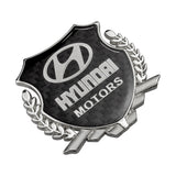 Hyundai Metal Carbon Fiber Car Rear Sticker Shield Trunk Emblem Badge Decal