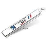 2pcs Peugeot Logo Car Fender Side Emblem Badge Sticker