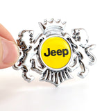 Jeep Double Lion Metal Car Rear Sticker Auto Window Emblem Badge Decal