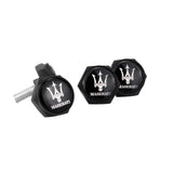 4pcs/set Maserati Logo Stainless Steel Car License Plate Bolts