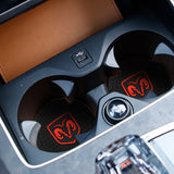 2pcs/set Dodge Logo PVC Waterproof Car Water Coaster