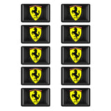10pcs Ferrari Epoxy Car Armrest Button Sticker