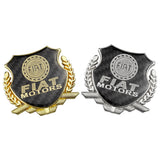 Fiat Metal Carbon Fiber Car Rear Sticker Shield Trunk Emblem Badge Decal