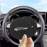 2pcs/set Jaguar Logo PVC Waterproof Car Water Coaster