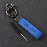 Audi RS Sline Suede Metal Car Keyring Pendant