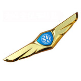 Volkswagen Metal Wings Car Front Hood Sticker Emblem Badge Decal