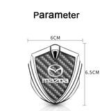 Mazda Shield Carbon Fiber Car Side Window Sticker Emblem Badge Decal