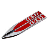 2pcs Volkswagen Rline GTI GTD Logo Metal Car Side Fender Sticker Emblem Badge Decal Decoration