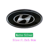 Hyundai Elliptical Metal Car Window Sticker Emblem Badge Decal
