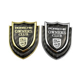 Porsche Shield Carbon Fiber Car Rear Sticker Window Emblem Badge Decal
