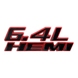 Dodge 6.4L HEMI Metal Car Rear Sticker Trunk Emblem Badge Decal