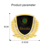 Skoda Metal Diamond Car Rear Sticker Trunk Emblem Badge Decal