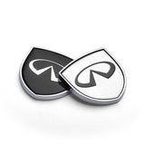 2pcs 39x39mm Infiniti Shield Metal Car Window Sticker Emblem Badge Decal