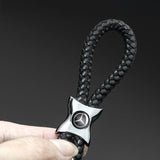 Mercedes Benz AMG Smart Apple Tree Logo Braided Rope Car Keychain Keyring