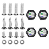 4pcs/set Mercedes Benz AMG Brabus Smart Logo Stainless Steel Car License Plate Bolts