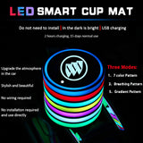 2pcs Buick Logo Car Water Coasters 7-color LED Light Cup Mat Holder