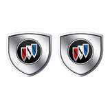 2pcs 39x39mm Buick Shield Metal Car Window Sticker Emblem Badge Decal