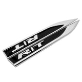 2pcs Dodge RT Logo Metal Car Sider Fender Sticker Emblem Badge