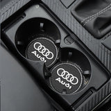 2PCS Audi Sline Diamond Car Water Coaster Cup Mat