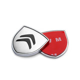 2pcs 39x39mm Citroen Shield Metal Car Window Sticker Emblem Badge Decal