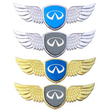 Infiniti Logo Metal Wings Car Front Hood Bonnet Center Sticker Emblem