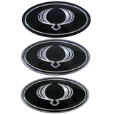 Ssang Yong Elliptical Metal Car Window Sticker Emblem Badge Decal