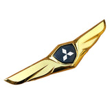 Mitsubishi Metal Wings Car Front Hood Sticker Emblem Badge Decal