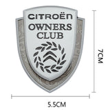 Citroen Metal Shield Car Rear Sticker Auto Window Emblem Badge Decal