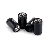 4pcs/set Infiniti Logo Sport Matte Car Air Valve Stem Caps Auto Tyre Valve Covers