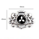 Mitsubishi Ralliart Double Lion Metal Car Rear Sticker Auto Window Emblem Badge Decal