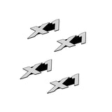 4pcs/set BMW Power Performance X6 E92 E87 G30 Metal Car Stereo Sticker Auto Audio Emblem Decal