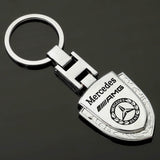 Mercedes Benz Logo Shield-shaped Metal Car Keychain