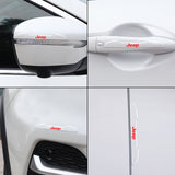 4pcs Jeep Car Door Bumper Strip Anti-collision Protection Sticker