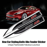 2pcs Honda Mugen Logo Metal Car Sider Fender Sticker Emblem Badge