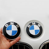7PCS BMW 1 3 5 7 Series Car Front Hood Sticker Rear Emblem Badge Car Steering Wheel Sticker Wheel Center Hub Cap