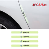4pcs Volvo Luminous Car Door Bumper Strip Anti-collision Protection Sticker