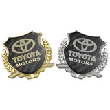 Toyota Metal Carbon Fiber Car Rear Sticker Shield Trunk Emblem Badge Decal