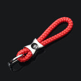 Lincoln Logo Braided Rope Car Keychain Keyring