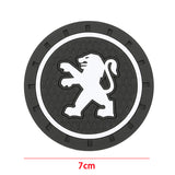 2pcs/set Peugeot PVC Car Water Coaster Cup Mat